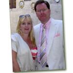 Brett & Sarah at the Town Hall of Certraldo, Italy (their fav photo)
